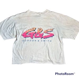 Vintage Gordon & Smith 90’s G & S cropped Surf T Shirt. Sz XL  see photos